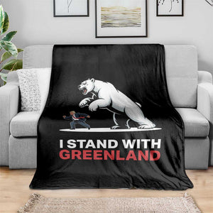 I Stand With Greenland Throw Blanket Anti Fascist Political Parody Gift TS12 Print Your Wear