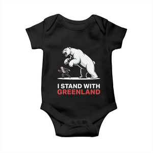 I Stand With Greenland Baby Onesie Anti Fascist Political Parody Gift TS12 Black Print Your Wear