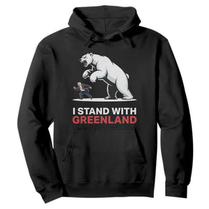 I Stand With Greenland Hoodie Anti Fascist Political Parody Gift TS12 Black Print Your Wear