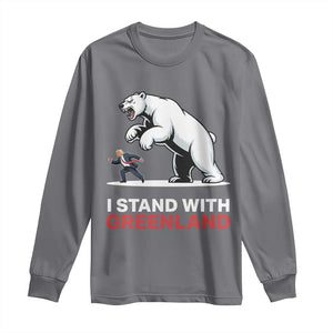 I Stand With Greenland Long Sleeve Shirt Anti Fascist Political Parody Gift TS12 Charcoal Print Your Wear