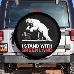 I Stand With Greenland Spare Tire Cover Anti Fascist Political Parody Gift TS12 No hole Black Print Your Wear
