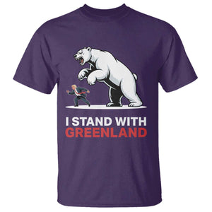 I Stand With Greenland T Shirt Anti Fascist Political Parody Gift TS12 Purple Print Your Wear