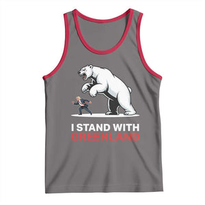 I Stand With Greenland Tank Top Anti Fascist Political Parody Gift TS12 Deep Heather Red Print Your Wear