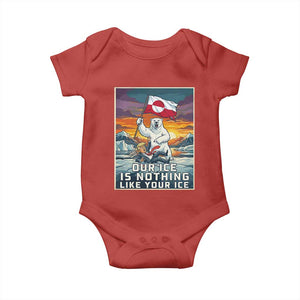 Funny Our Ice Is Nothing Like Your Ice Baby Onesie Greenland Support Gift TS12 Red Print Your Wear