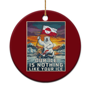 Funny Our Ice Is Nothing Like Your Ice Ceramic Ornament Greenland Support Gift TS12 1pc Red Print Your Wear