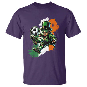 Funny Leprechaun Playing Soccer T Shirt St Patricks Day TS12 Purple Print Your Wear