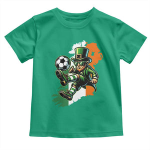 Funny Leprechaun Playing Soccer Toddler T Shirt St Patricks Day TS12 Irish Green Print Your Wear