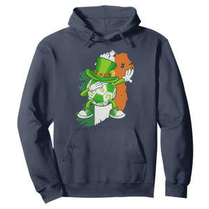 Funny Dabbing Soccer Ball Hoodie St Patricks Day TS12 Navy Print Your Wear