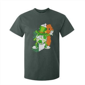 Funny Dabbing Soccer Ball T Shirt For Kid St Patricks Day TS12 Dark Forest Green Print Your Wear
