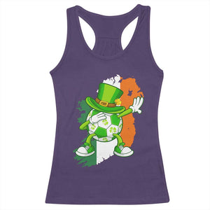 Funny Dabbing Soccer Ball Racerback Tank Top St Patricks Day TS12 Purple Print Your Wear