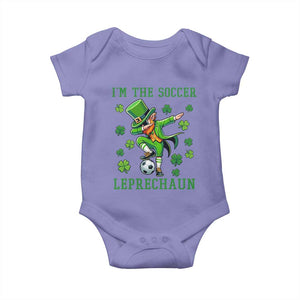 I Am The Soccer Leprechaun Baby Onesie Funny Irish Soccer TS12 Violet Print Your Wear