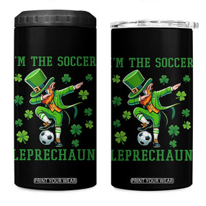 I Am The Soccer Leprechaun 4 in 1 Can Cooler Tumbler Funny Irish Soccer TS12 One Size: 16 oz Black Print Your Wear