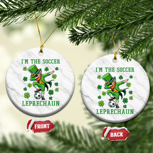 I Am The Soccer Leprechaun Ceramic Ornament Funny Irish Soccer TS12 1pc White Marble Print Your Wear