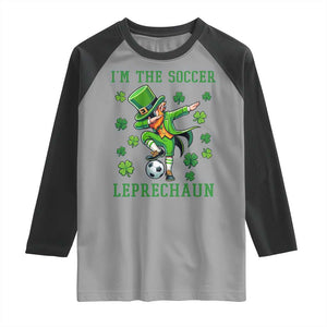 I Am The Soccer Leprechaun Raglan Shirt Funny Irish Soccer TS12 Sport Gray Black Print Your Wear