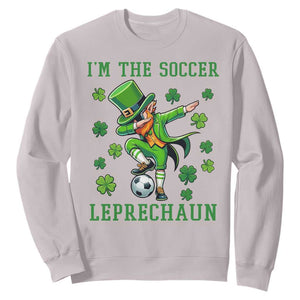 I Am The Soccer Leprechaun Sweatshirt Funny Irish Soccer TS12 Ice Gray Print Your Wear