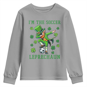 I Am The Soccer Leprechaun Youth Sweatshirt Funny Irish Soccer TS12 Sport Gray Print Your Wear