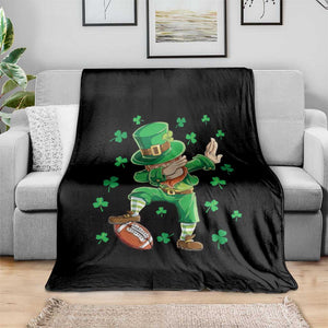 Dabbing Leprechaun Football St Patricks Day Boys Men Sports T-Shirt Throw Blanket TS12 Print Your Wear