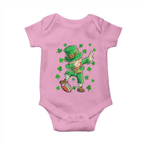 Dabbing Leprechaun Football St Patricks Day Boys Men Sports T-Shirt Baby Onesie TS12 Light Pink Print Your Wear