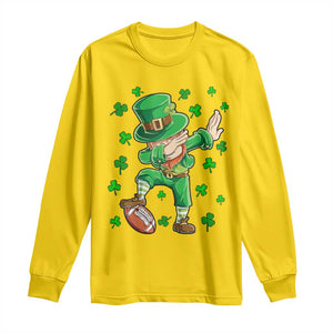 Dabbing Leprechaun Football St Patricks Day Boys Men Sports T-Shirt Long Sleeve Shirt TS12 Daisy Print Your Wear
