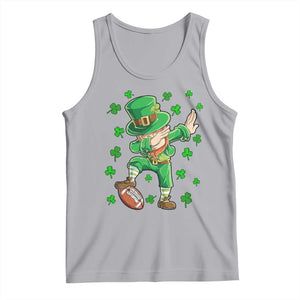 Dabbing Leprechaun Football St Patricks Day Boys Men Sports T-Shirt Tank Top TS12 Athletic Heather Print Your Wear