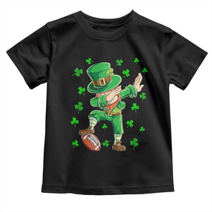 Dabbing Leprechaun Football St Patricks Day Boys Men Sports T-Shirt Toddler T Shirt TS12 Black Print Your Wear