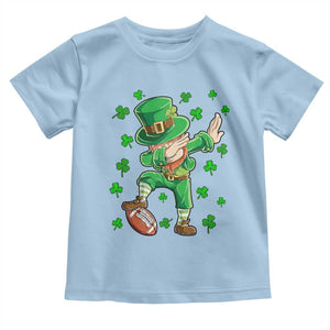 Dabbing Leprechaun Football St Patricks Day Boys Men Sports T-Shirt Toddler T Shirt TS12 Light Blue Print Your Wear
