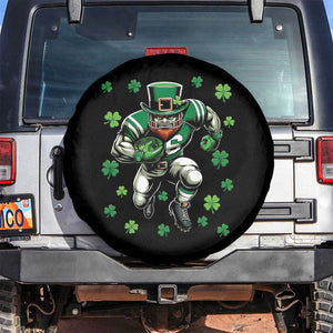 Leprechaun Football Dabbing Pose Spare Tire Cover Lucky Irish Gift TS12 No hole Black Print Your Wear
