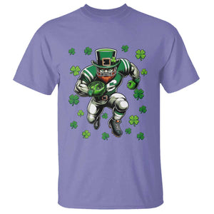 Leprechaun Football Dabbing Pose T Shirt Lucky Irish Gift TS12 Violet Print Your Wear