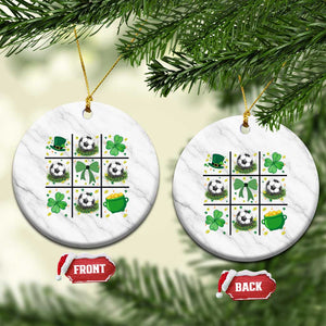 St Patricks Day Soccer Ceramic Ornament Irish Pride Gift TS12 1pc White Marble Print Your Wear