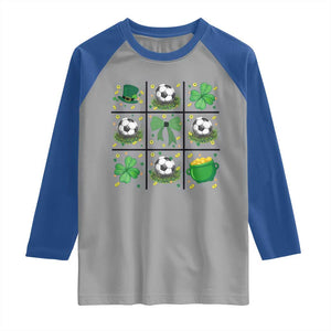 St Patricks Day Soccer Raglan Shirt Irish Pride Gift TS12 Sport Gray Royal Print Your Wear
