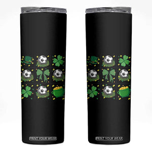 St Patricks Day Soccer Skinny Tumbler Irish Pride Gift TS12 Black Print Your Wear