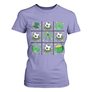St Patricks Day Soccer T Shirt For Women Irish Pride Gift TS12 Violet Print Your Wear