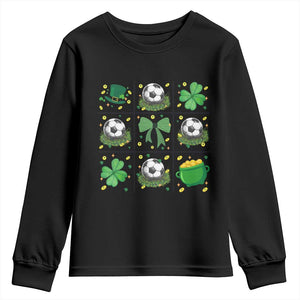 St Patricks Day Soccer Youth Sweatshirt Irish Pride Gift TS12 Black Print Your Wear