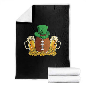 Funny Leprechaun Hat American Football Throw Blanket TS12 Black Print Your Wear