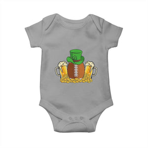 Funny Leprechaun Hat American Football Baby Onesie TS12 Sport Gray Print Your Wear