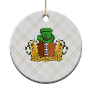 Funny Leprechaun Hat American Football Ceramic Ornament TS12 1pc Christmas Plaid Print Your Wear