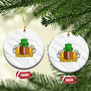 Funny Leprechaun Hat American Football Ceramic Ornament TS12 1pc White Marble Print Your Wear