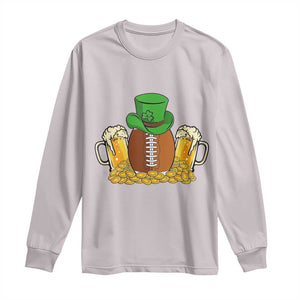 Funny Leprechaun Hat American Football Long Sleeve Shirt TS12 Ice Gray Print Your Wear