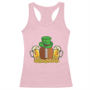 Funny Leprechaun Hat American Football Racerback Tank Top TS12 Light Pink Print Your Wear