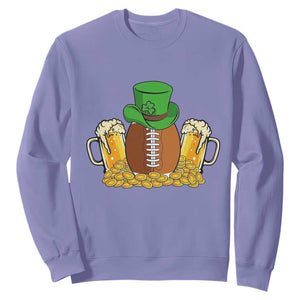 Funny Leprechaun Hat American Football Sweatshirt TS12 Violet Print Your Wear