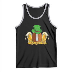Funny Leprechaun Hat American Football Tank Top TS12 Black Athletic Heather Print Your Wear