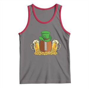 Funny Leprechaun Hat American Football Tank Top TS12 Deep Heather Red Print Your Wear