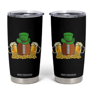 Funny Leprechaun Hat American Football Tumbler Cup TS12 Black Print Your Wear