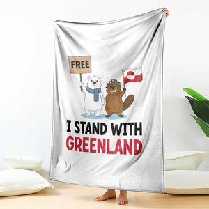 I Stand With Greenland Throw Blanket Anti Authoritarian Political Gag Gift TS12 Print Your Wear