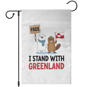 I Stand With Greenland Garden Flag Anti Authoritarian Political Gag Gift TS12 White Print Your Wear