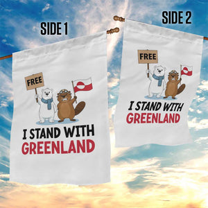 I Stand With Greenland Garden Flag Anti Authoritarian Political Gag Gift TS12 Print Your Wear