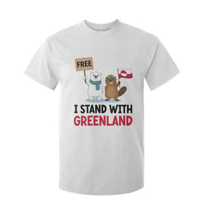 I Stand With Greenland T Shirt For Kid Anti Authoritarian Political Gag Gift TS12 White Print Your Wear