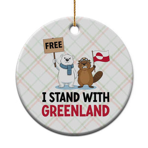 I Stand With Greenland Ceramic Ornament Anti Authoritarian Political Gag Gift TS12 1pc Christmas Plaid Print Your Wear