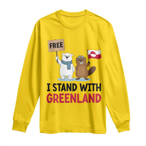 I Stand With Greenland Long Sleeve Shirt Anti Authoritarian Political Gag Gift TS12 Daisy Print Your Wear