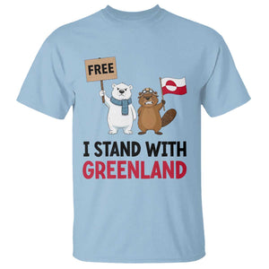 I Stand With Greenland T Shirt Anti Authoritarian Political Gag Gift TS12 Light Blue Print Your Wear